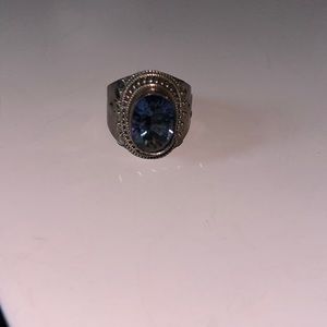 Sterling Silver Blue Tanzanite Ring Size 9
